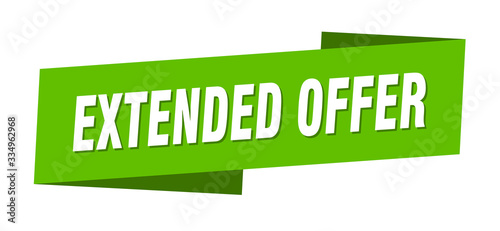extended offer banner template. extended offer ribbon label sign