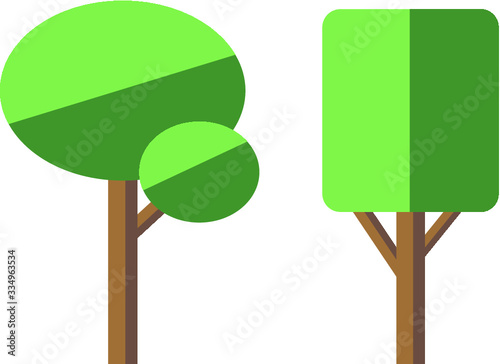 Green Flat Tree Icon Design For Website, Presentation and application