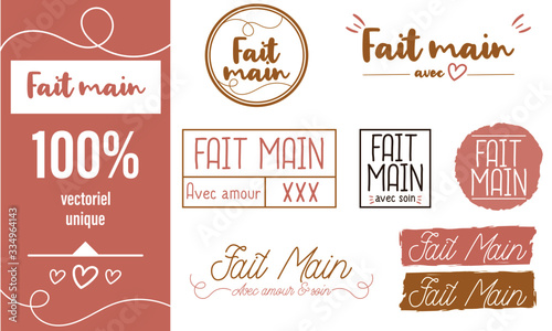 FAIT MAIN - label - sticker