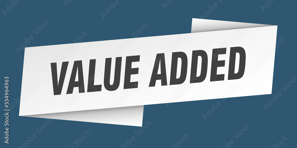 value added banner template. value added ribbon label sign