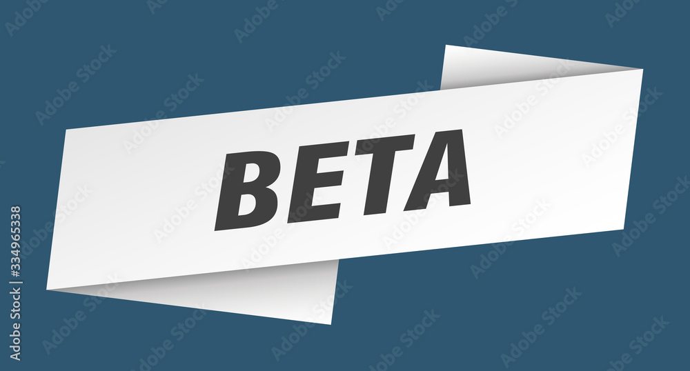 beta banner template. beta ribbon label sign