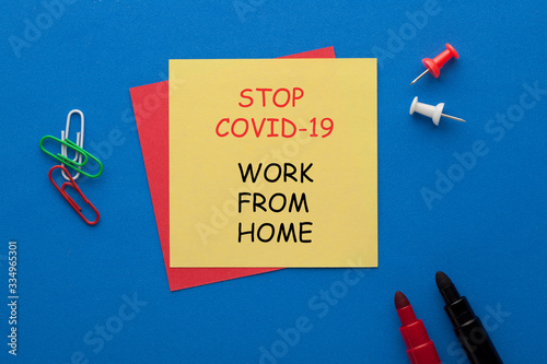 Stop Covid-19 Work from Home photo