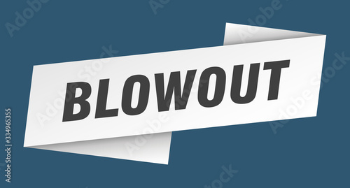 blowout banner template. blowout ribbon label sign