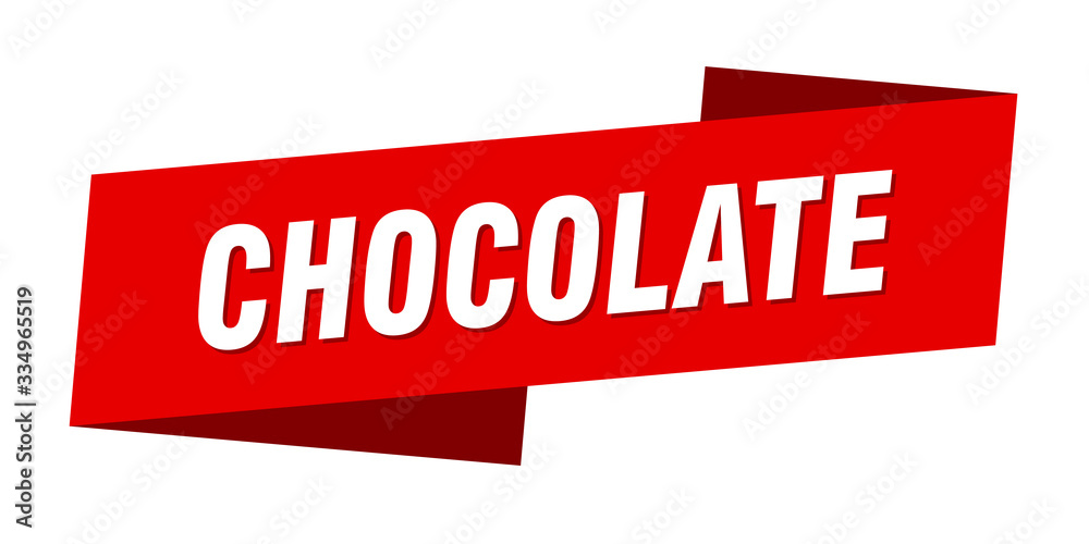 chocolate banner template. chocolate ribbon label sign