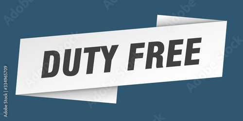 duty free banner template. duty free ribbon label sign