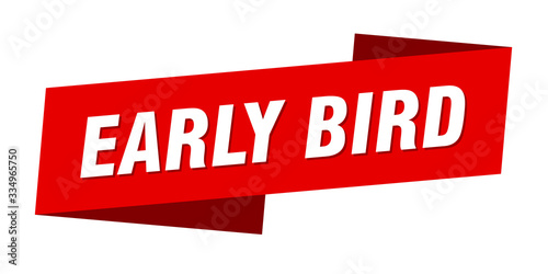 early bird banner template. early bird ribbon label sign