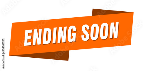 ending soon banner template. ending soon ribbon label sign