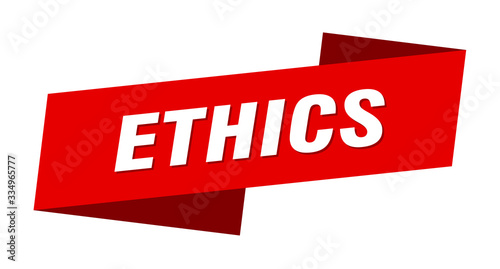 ethics banner template. ethics ribbon label sign