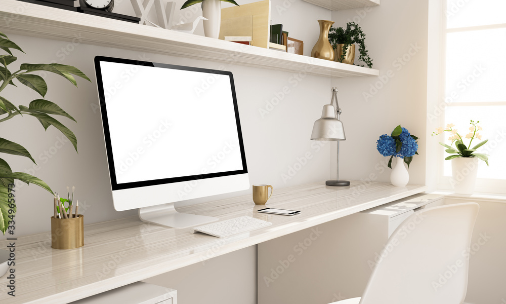 Obraz premium computer on home office