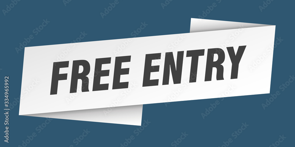 free entry banner template. free entry ribbon label sign