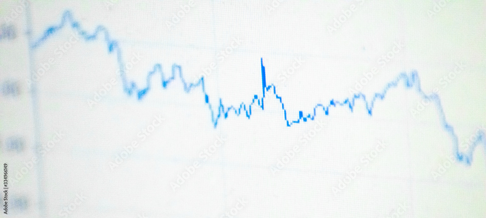 financial graph chart display photo selective focus exchange trading business success concept crisis
