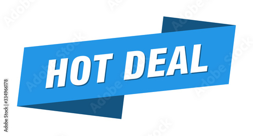 hot deal banner template. hot deal ribbon label sign