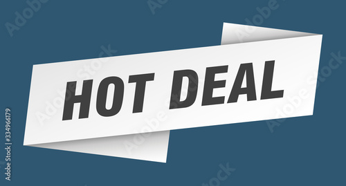 hot deal banner template. hot deal ribbon label sign