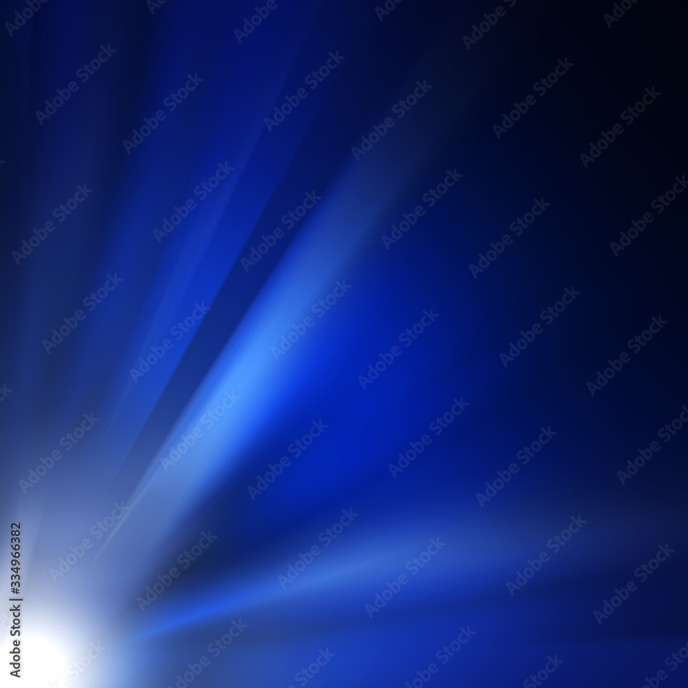 Fototapeta premium Abstract Sun on blue sky with lenses flare