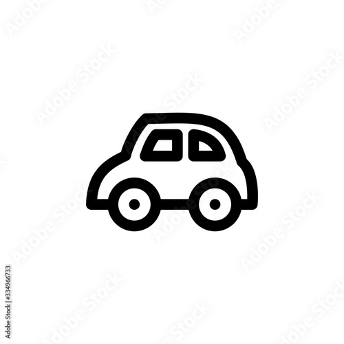 Car Toy Outline Icon Vector Illustration