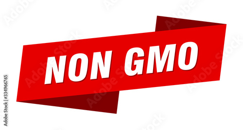 non gmo banner template. non gmo ribbon label sign