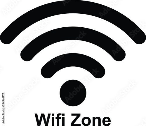 illustration vector icon of wifi zone