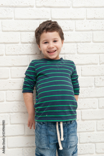 Portrait of a little boy 5 years old