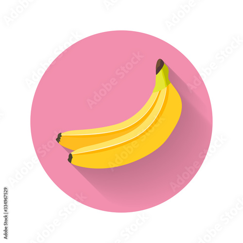 Banana vector illustration. Banana icon. Fresh healthy food - organic natural food isolated