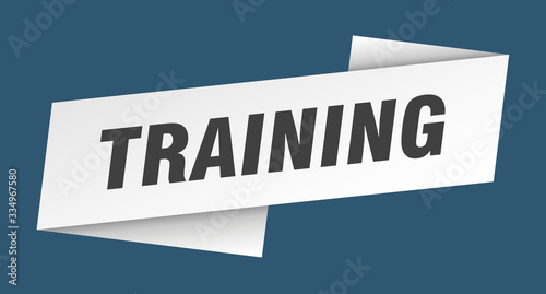 training banner template. training ribbon label sign