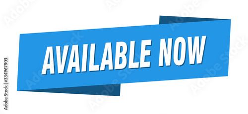 available now banner template. available now ribbon label sign