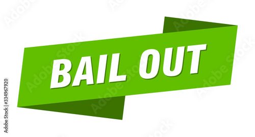 bail out banner template. bail out ribbon label sign