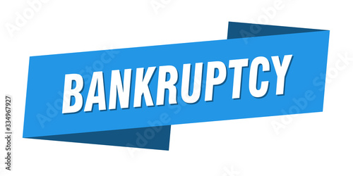 bankruptcy banner template. bankruptcy ribbon label sign