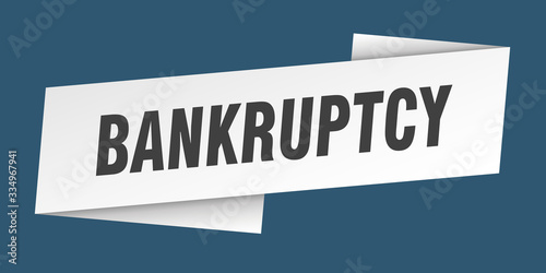 bankruptcy banner template. bankruptcy ribbon label sign