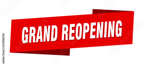 grand reopening banner template. grand reopening ribbon label sign