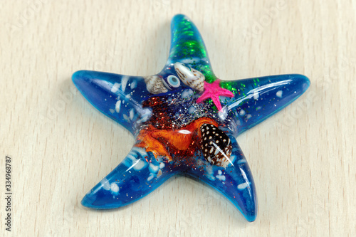 different gift souvenirs from different countries and cities, like a magnet and like a memory.