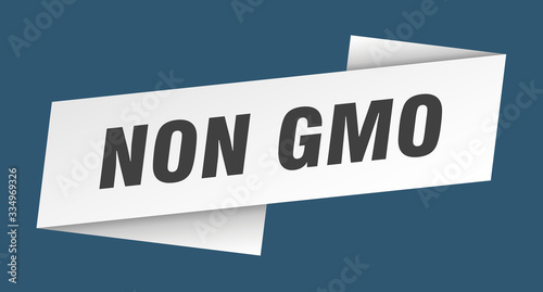 non gmo banner template. non gmo ribbon label sign