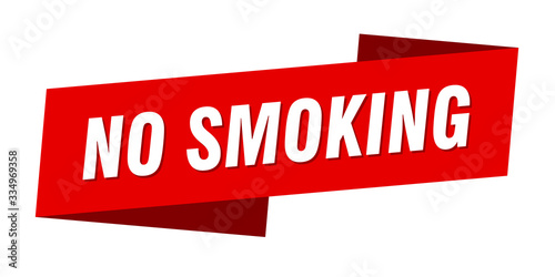 no smoking banner template. no smoking ribbon label sign