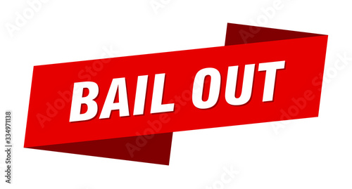 bail out banner template. bail out ribbon label sign