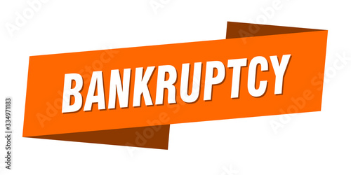 bankruptcy banner template. bankruptcy ribbon label sign