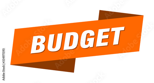 budget banner template. budget ribbon label sign