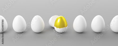 Golden and white easter egg...