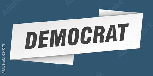democrat banner template. democrat ribbon label sign