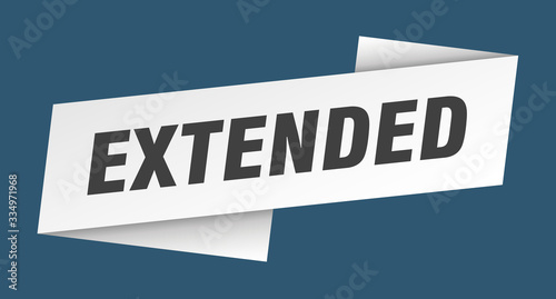extended banner template. extended ribbon label sign photo