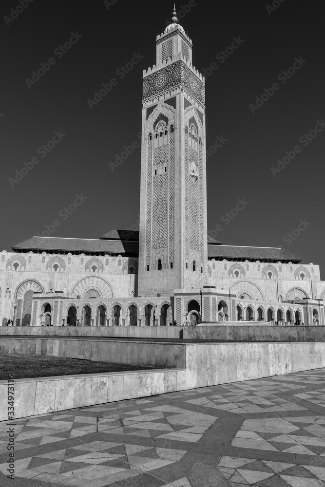 Obraz premium the city mosque in Casablanca, Morocco