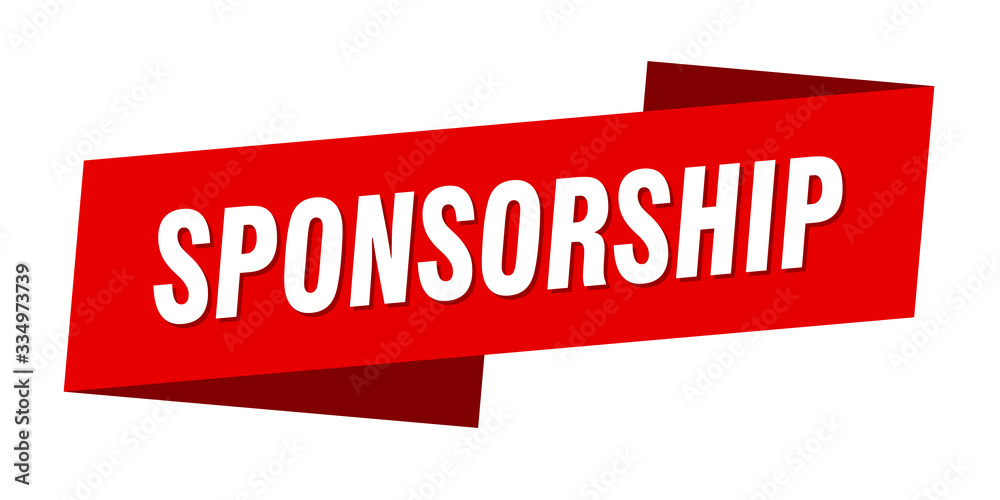 sponsorship banner template. sponsorship ribbon label sign sponsorship banner template. sponsorship ribbon label sign