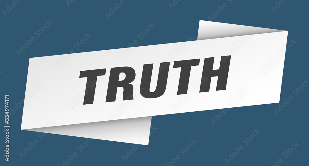 truth banner template. truth ribbon label sign