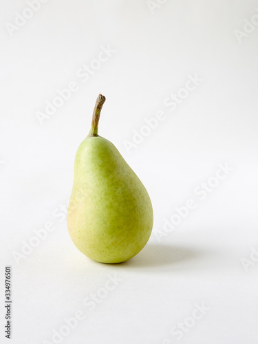 green pear on white Infinity cove background