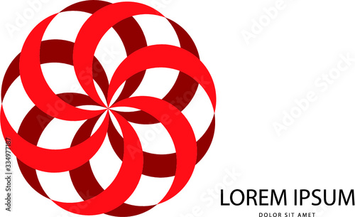 Abstract red logo in vector format. Can be used in branding or different graphic design layouts