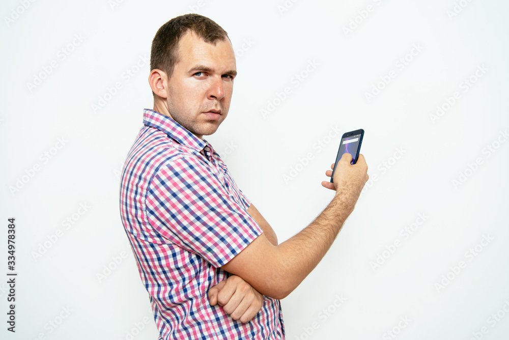 A man with a smartphone A man with a smartphone