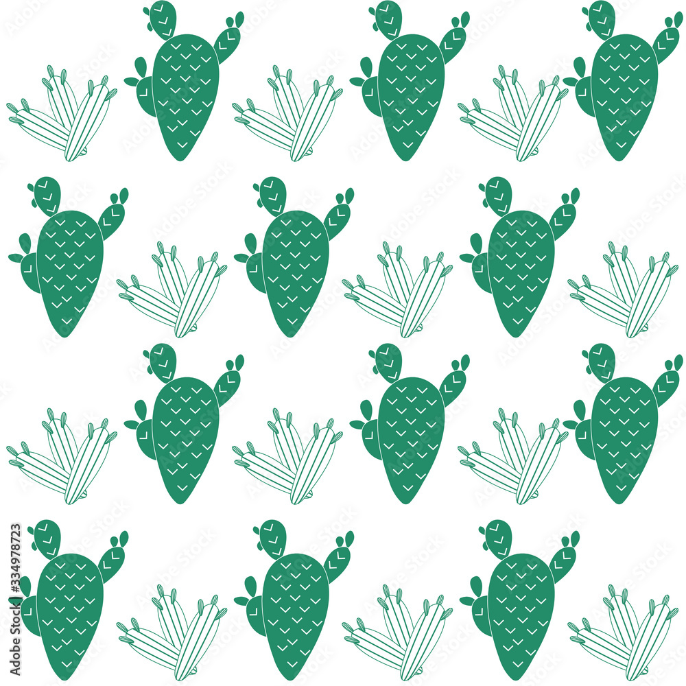 Set of seamless pattern with cactus, succulents and floral elements. Vintage vector botanical illustration. Background ready for printing on textile and other seamless design Set of seamless pattern with cactus, succulents and floral elements. Vintage vector botanical illustration. Background ready for printing on textile and other seamless design