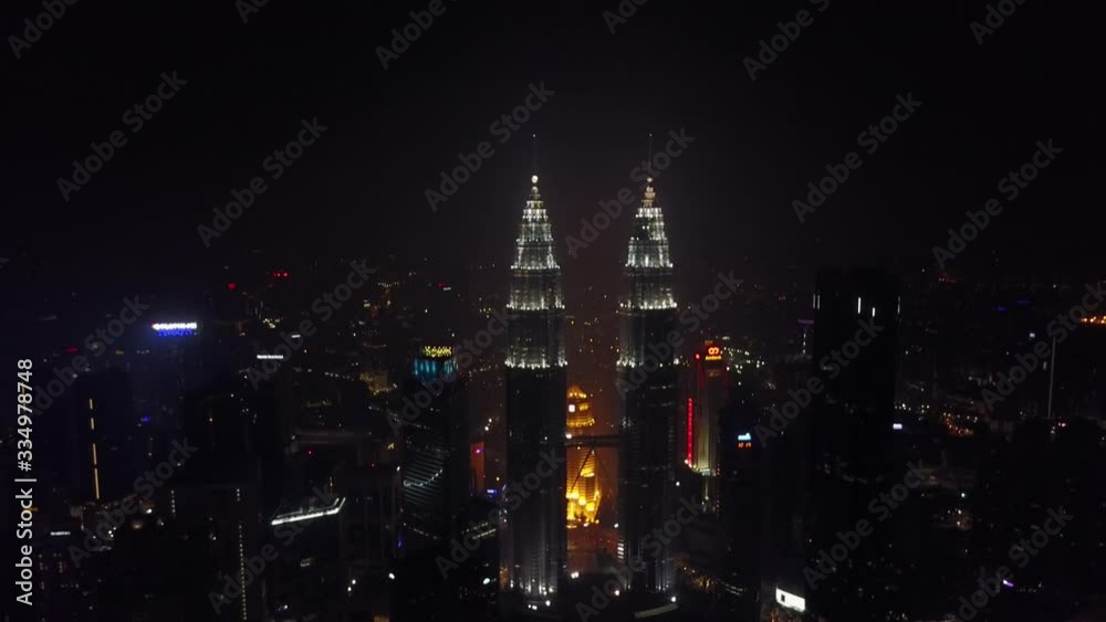 Shooting with the drone of the Petronas twin towers in Kuala Lumpur, Shooting with the drone of the Petronas twin towers in Kuala Lumpur,