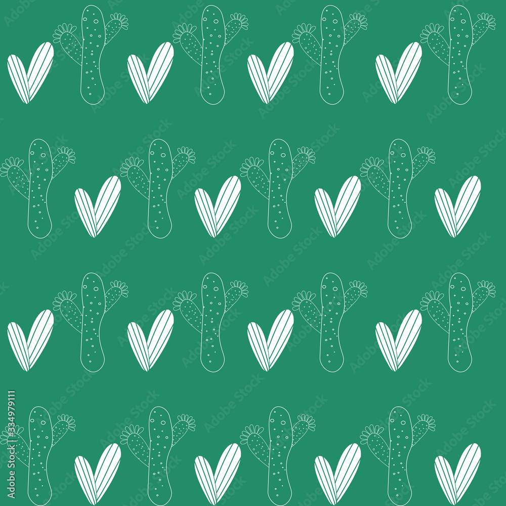 Set of seamless pattern with cactus, succulents and floral elements. Vintage vector botanical illustration. Background ready for printing on textile and other seamless design Set of seamless pattern with cactus, succulents and floral elements. Vintage vector botanical illustration. Background ready for printing on textile and other seamless design