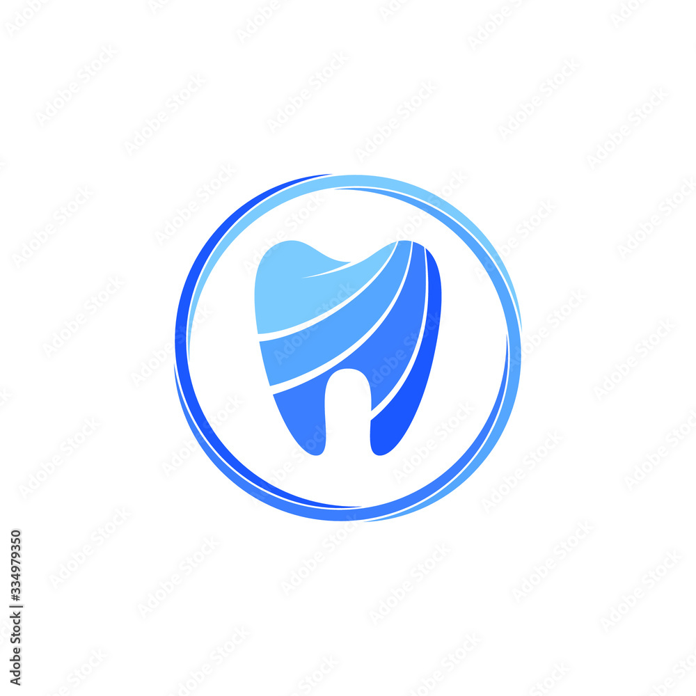 abstract graphic vector illustration of a human tooth in a round frame abstract graphic vector illustration of a human tooth in a round frame