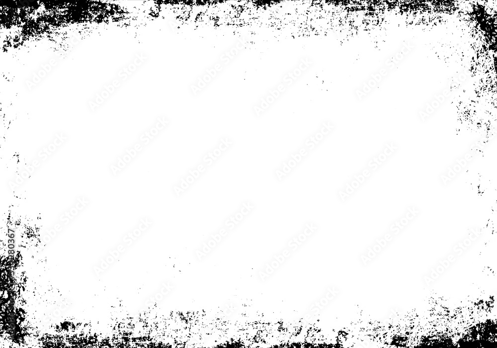 Grunge frame black white pattern. Distressed template. Rustic wall background. Shabby old surface. Grunge frame black white pattern. Distressed template. Rustic wall background. Shabby old surface.