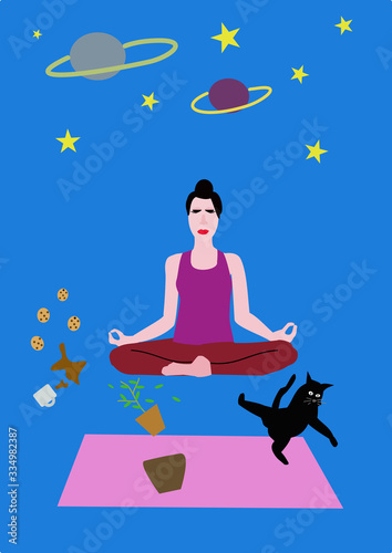 yoga exercises. My home is my universe